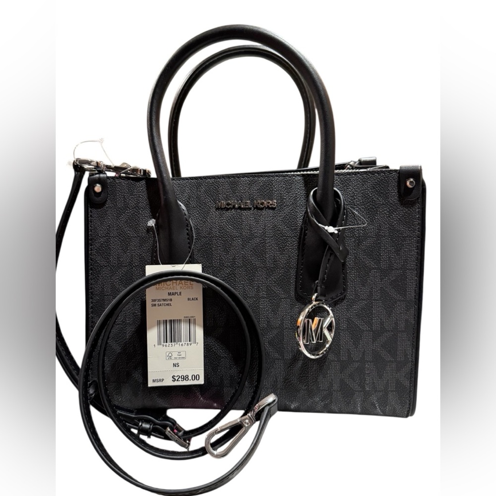 Michael Kors Black and Gray Satchel